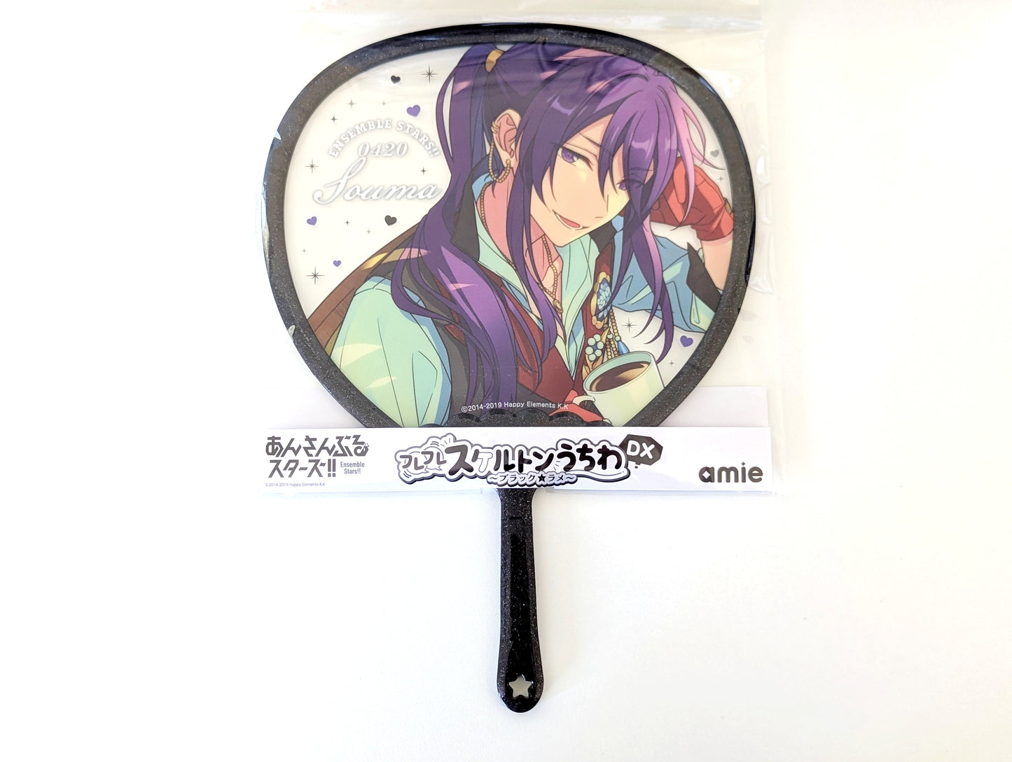 Ensemble Stars!! Furefure Skeleton Handheld Fan DX - Black*Glitter